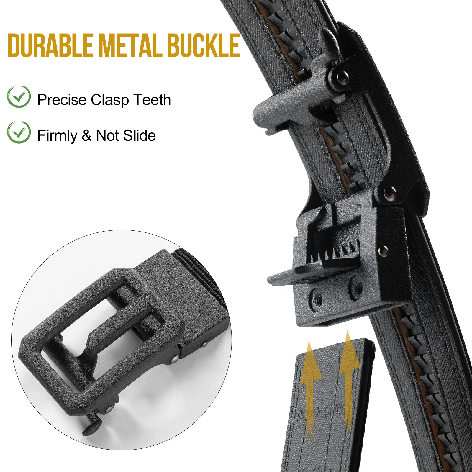 1TG Breathable Nylon Webbing with Metal Buckle Tactical Waist Belt Hunting Men Women Sports EDC Work Tactical Belt
