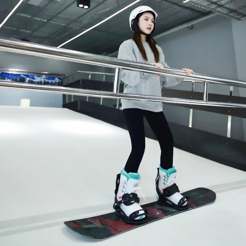 Professional white artificial ski grass for ski simulators