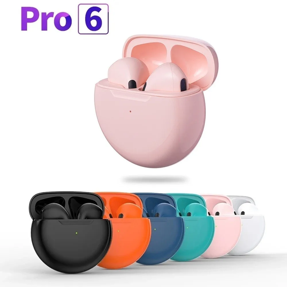 New Pro 6 Earphones Headphones Music Gaming Headset Air Pro 6 Wireless Earbuds Earphone for Android/IOS
