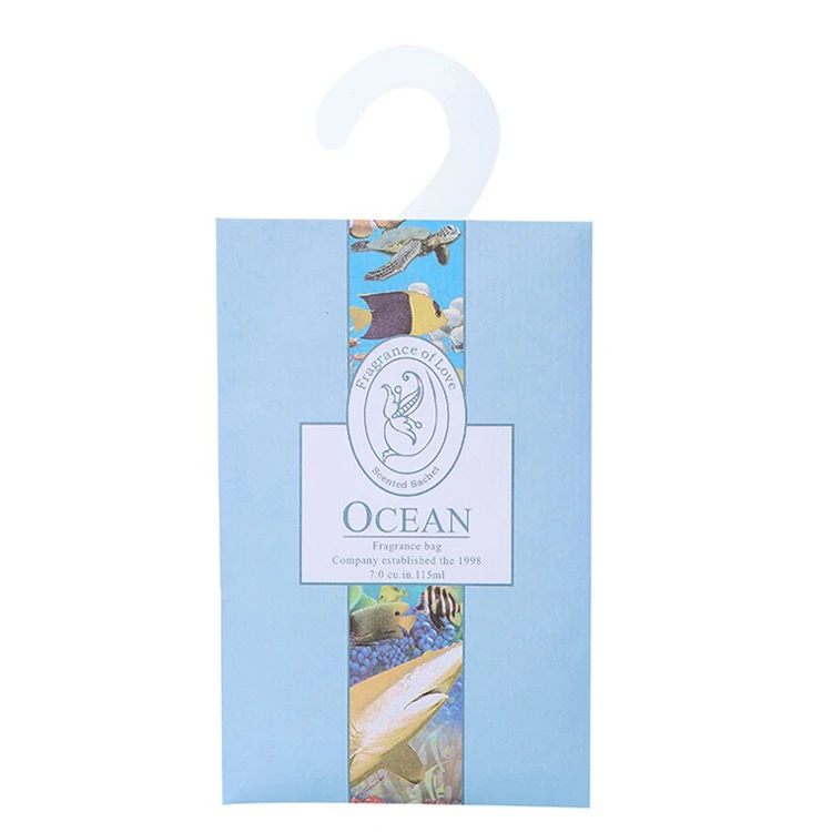 Multi Scents Customized Logo Offset Printing Plastic Hook Scented Vermiculite Stone Envelop Sachet