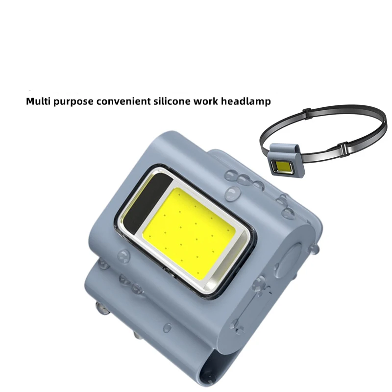 New LED Running Light Outdoor Backpack Safety Silicone Clip Mode Walking Head Lamp for Riding Fishing and Dog Walking