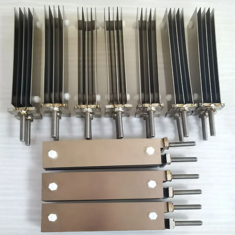 MMO coated Titanium electrolysis Anode and Cathode titanio mmo for sodium hypochlorite generator