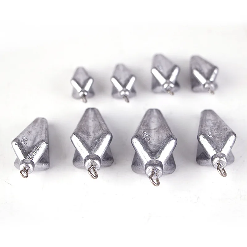 Manufacturer fishing lead pendant, metal sea fishing four-corner carambola lead pendant, fishing accessories tools