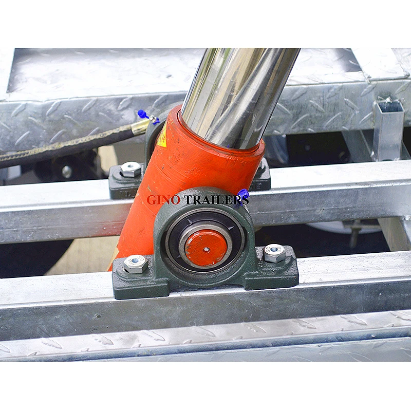 GINO 3.5 Tonne 4 Stage Hydraulic System Drop Down Side Tipping Trailers Air Tow trailer for Sale