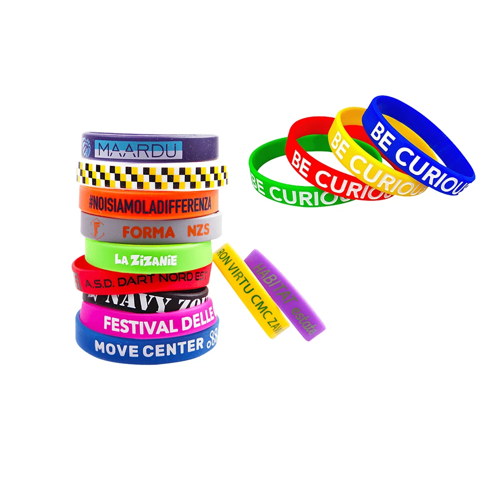 High Quality Advertising  Custom Logo Rubber Bracelet Buy Silicone Wristbands