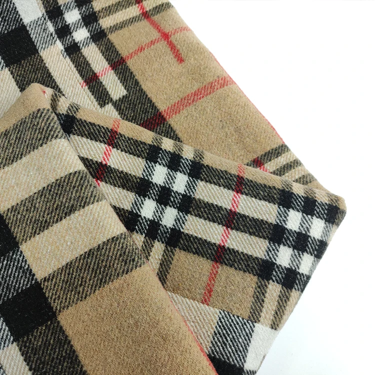 Fashion wool fabric polyester jacquard fabric mens suit jacket plaid pattern 400 gsm yarn-dyed