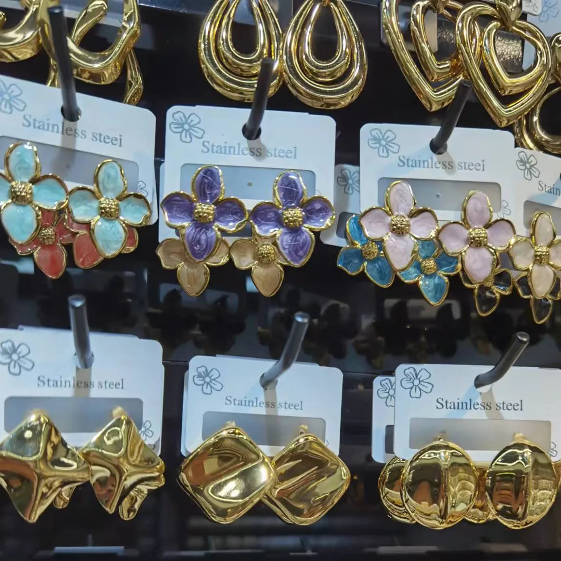 no wash out earring stainless steel trendy jewelry discount africa earring nigeria congo togo kenya jewelry