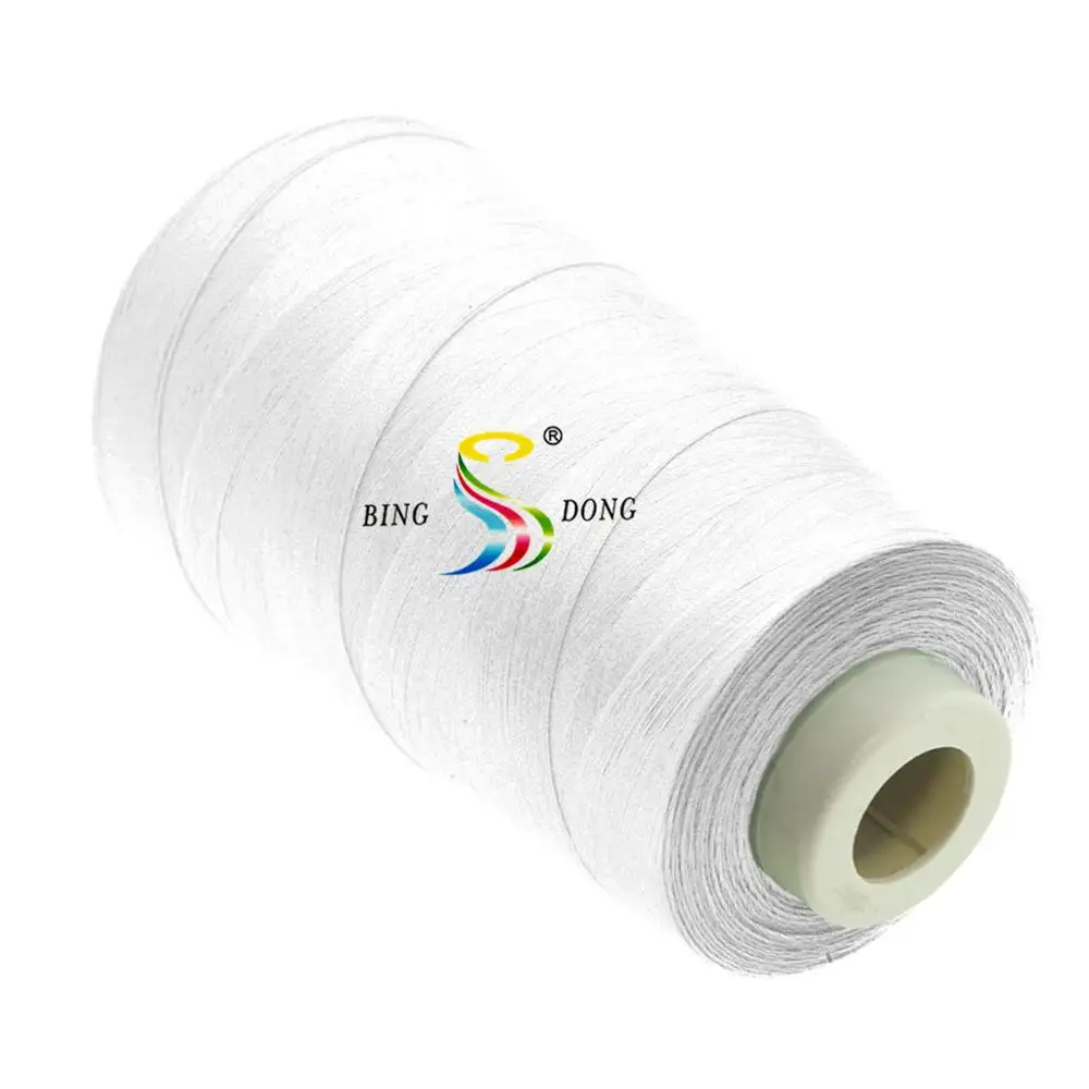 20/3 3000m Raw Optical Bleached White Color Shoes Overlock Sewing Thread Spun Polyester
