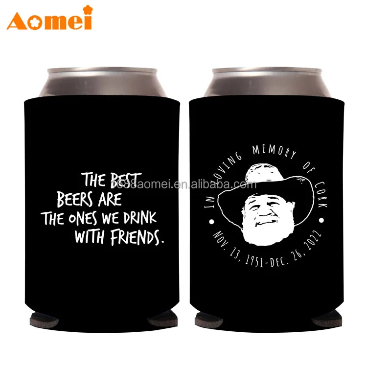 AOMEI Logo Printed Can Cooler Neoprene Tube Beer Can Cooler Neoprene Stubby Holder
