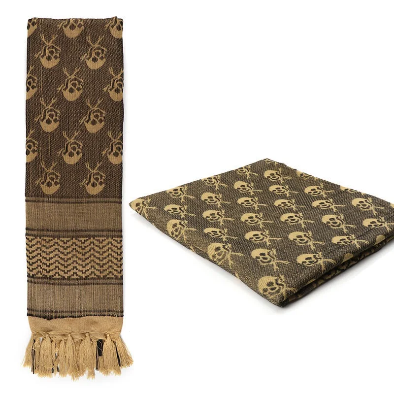 Outdoor Windproof Shemagh Scarf Turban Scarf Warm Cold-proof Tactical Arab Square Scarf