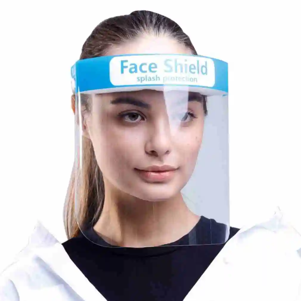 Full Plastic Faceshields Guard Anti Fog Reusable PPE Transparent Safety Protective Clear Medical Surgical Dental face visor