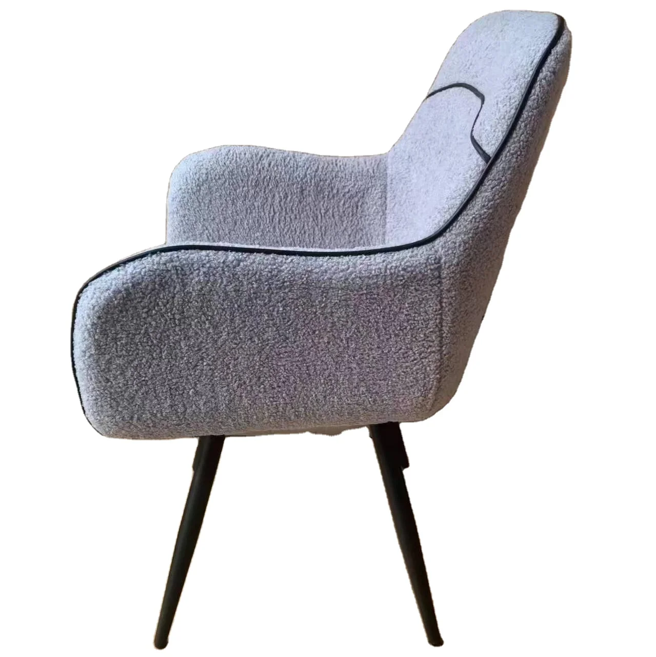 Silla de sala de estar simple leisure comfortable ergonomic backrest sherpa living room chair with armrest