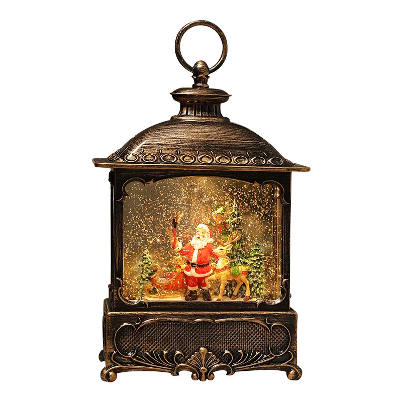 Wholesale Water Snow Christmas Lantern Musical & lighting Xmas Snowball Souvenir Festival gift Christmas Home decoration
