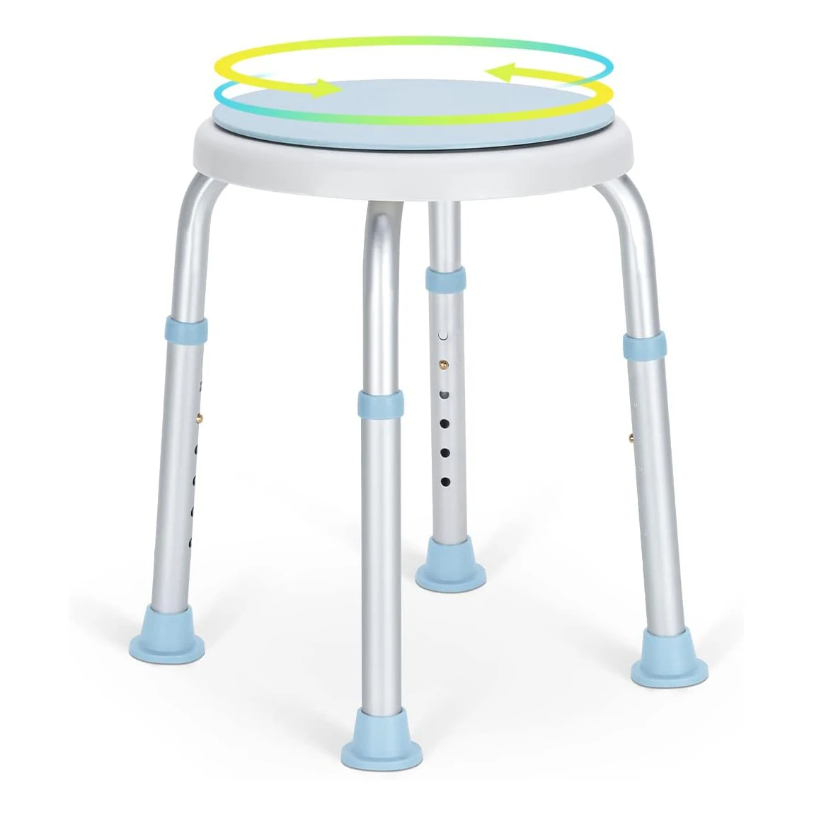 Bliss Medical Adjustable 360 Degree Rotating Shower Chair Shower Stool Tub Chair Bathtub Seat Bench with Anti-Slip Rubber Tips