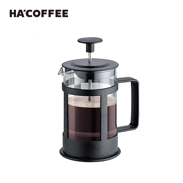 Изготовленная на заказ термостойкая портативная ручная кофеварка для французского пресса 350/800 мл оптовая продажа с поршень