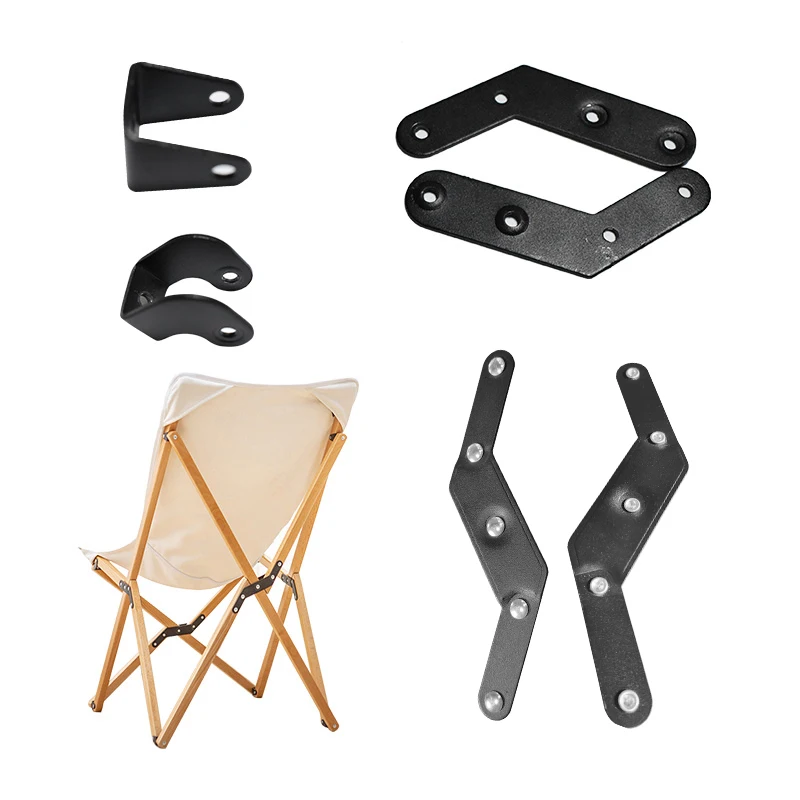 
outdoor furniture camping Wood grain aluminum folding moon chair aluminum folding accessories 
