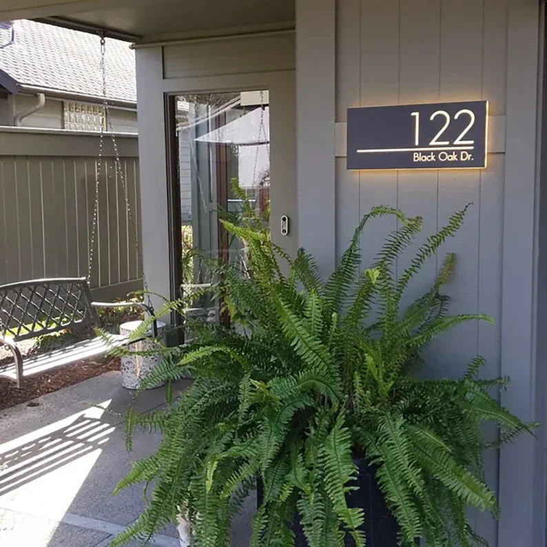 House Door Plate with Numbers Room Numbers Number Sign