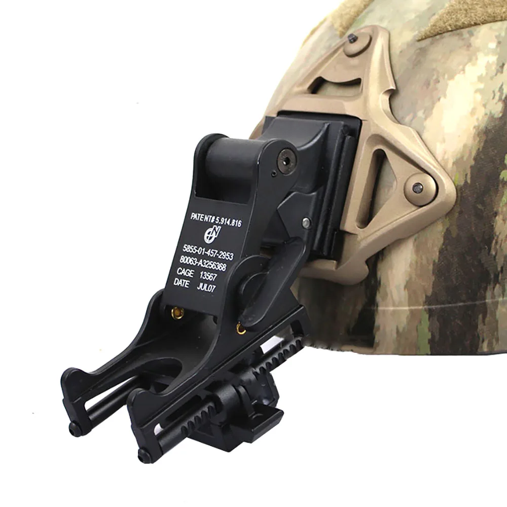 Tactical CNC Skeleton NVG Mount Adapter Shroud for ACH MICH OPS-CORE FAST Helmet fits L4G24 Action Camera Pvs-17