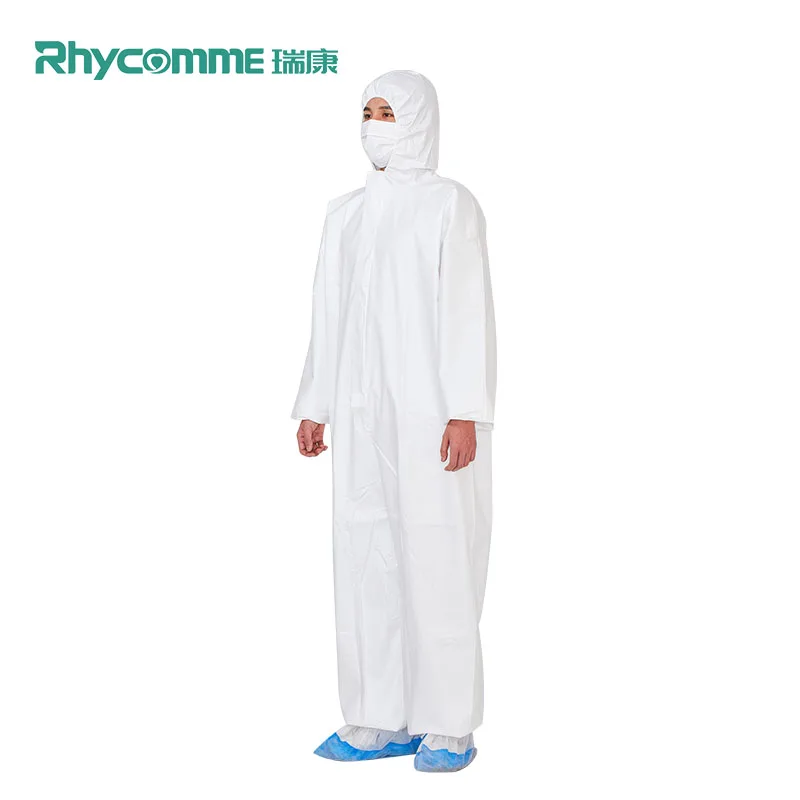 Personal Protective Equipment Chemical Protection Clean Room Disposable Coverall Hazmat Jumpsuit