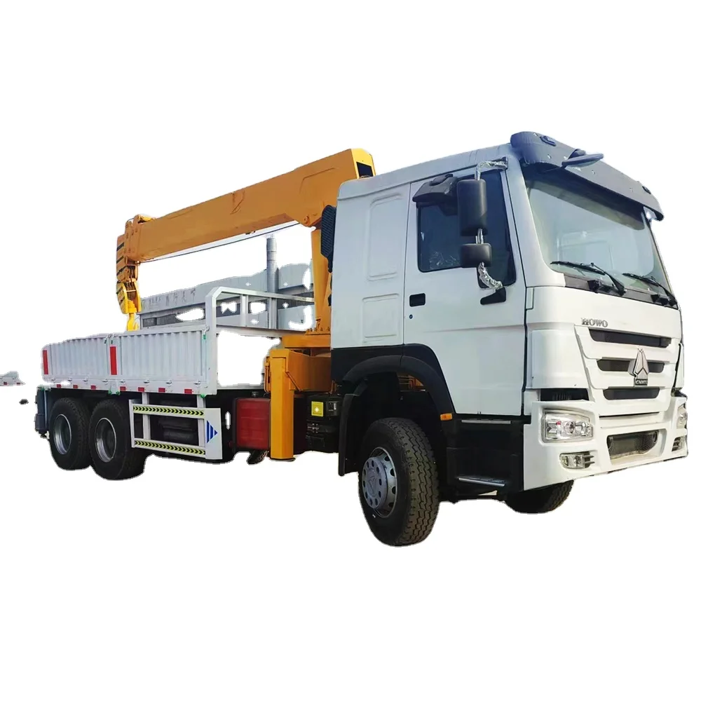 Factory On Sale Best Selling Sinotruk Howo 6*4 Mounted Crane Truck Cargo Truck 10 Ton Straight Arm Crane