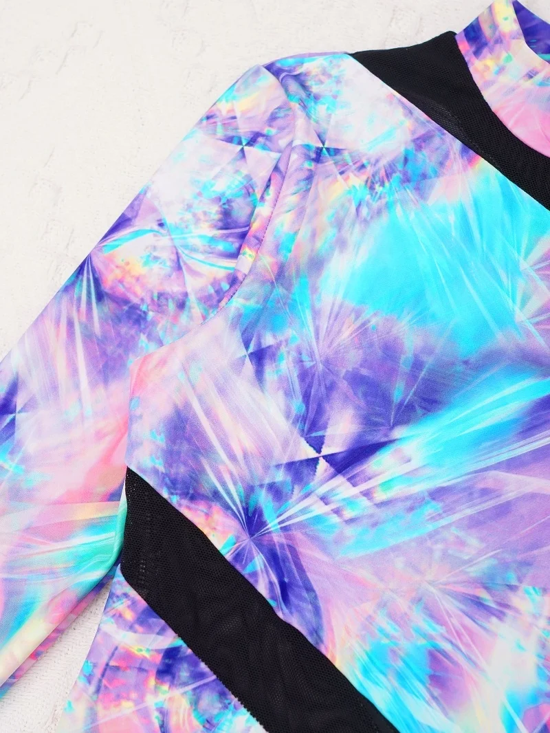 6-16 Stage Dance Wear Dance Jumpsuit Children Bodysuit For Girls Gymnastic Leotard Kids Training Dancewear Performance Wear