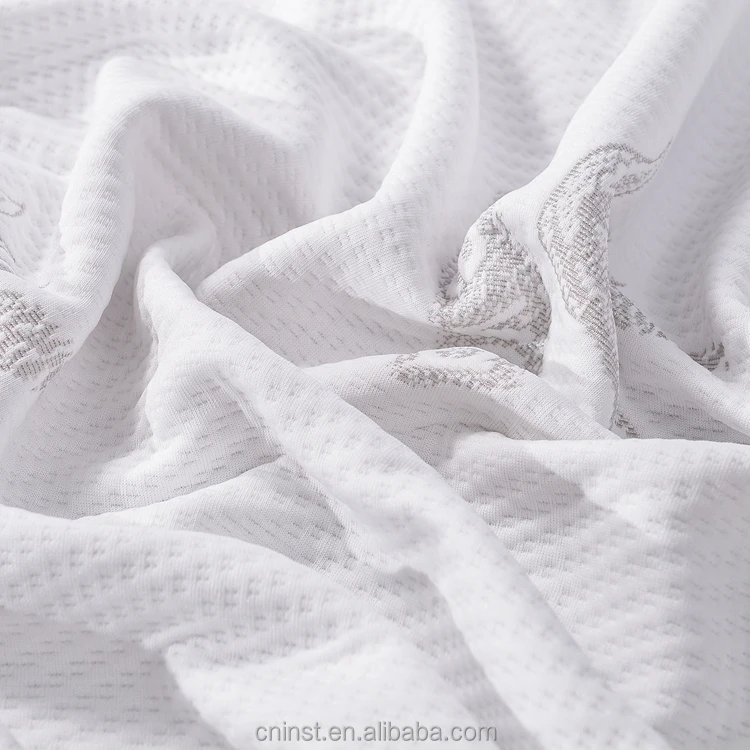 Wholesale Fabric China 30% Aloe Vera 70% Dty 180gsm White Knitted Mattress Top Fabric