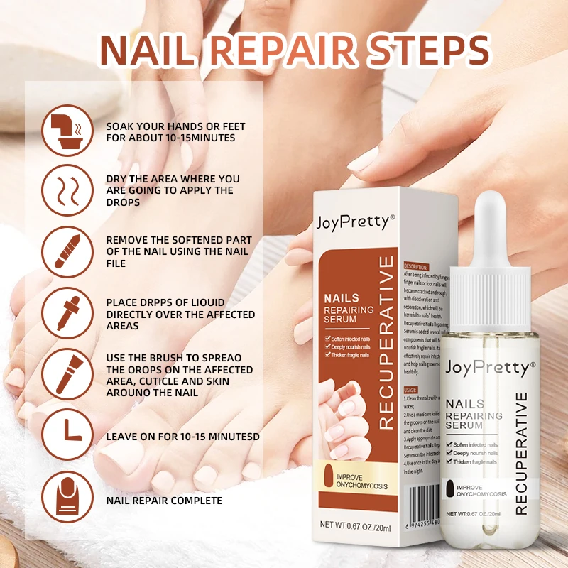 Nail Repair Serum Fungal Nail Treatment Toe Nourishing Repairing Hand Foot Care Remove Onychomycosis Serum