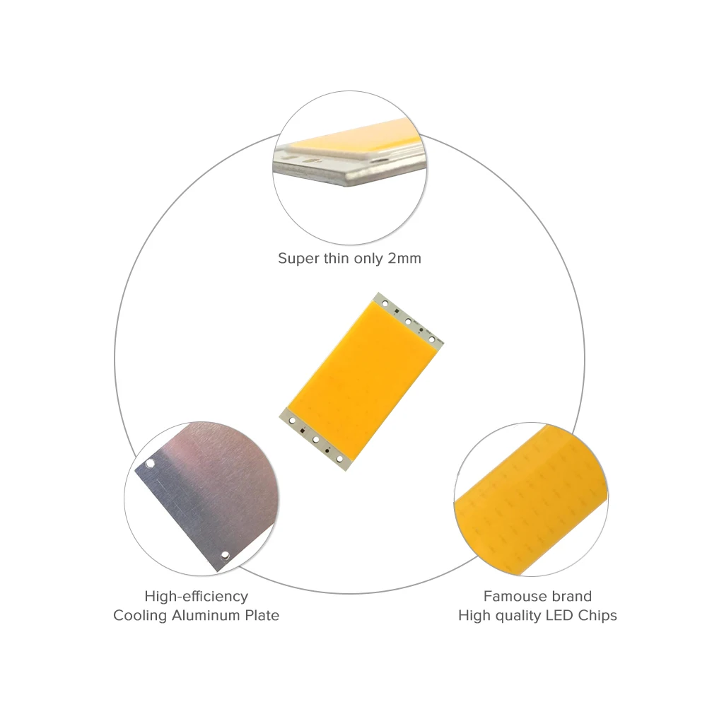 Customized chip led cob 12v panel warm white cool white red green blue amber 18-28W for fish light cars vehicle light