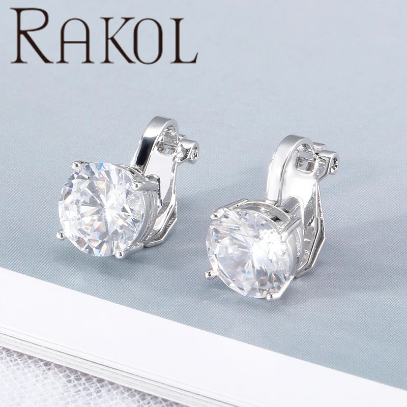 RAKOL EP526 crystal ear cuff korean design ear cuff fashion earrings