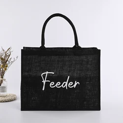 High quality waterproof jute gunny shopping tote beach bag for gifts
