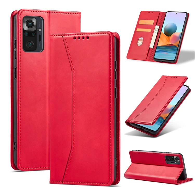 Luxury Strong Magnetic Phone Case For Redmi Note 10 9 8 7 9T 9C 9A Flip Leather Case For Xiaomi Poco M3 F3 X3 NFC Mi 11T 10T Pro