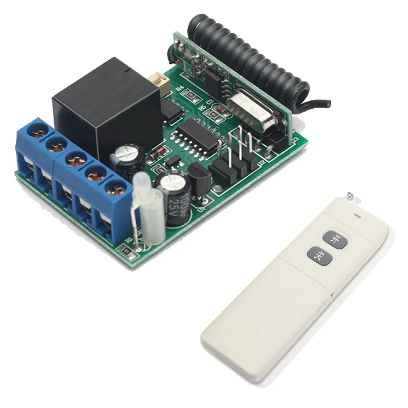 DC 12V 24V  Learning code one channel remote transmitter receiver for on and off