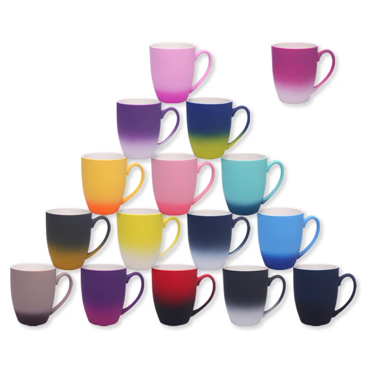 Custom Your Own Embroidery Designs Ceramic Pipe Soft Touch Coffee Cup