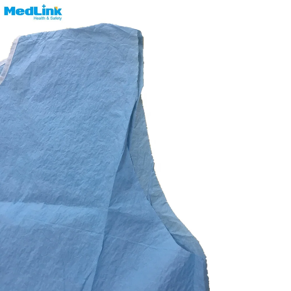 disposable paper patient exam gown made with absorbent kaycel fabric Vestido de paciente