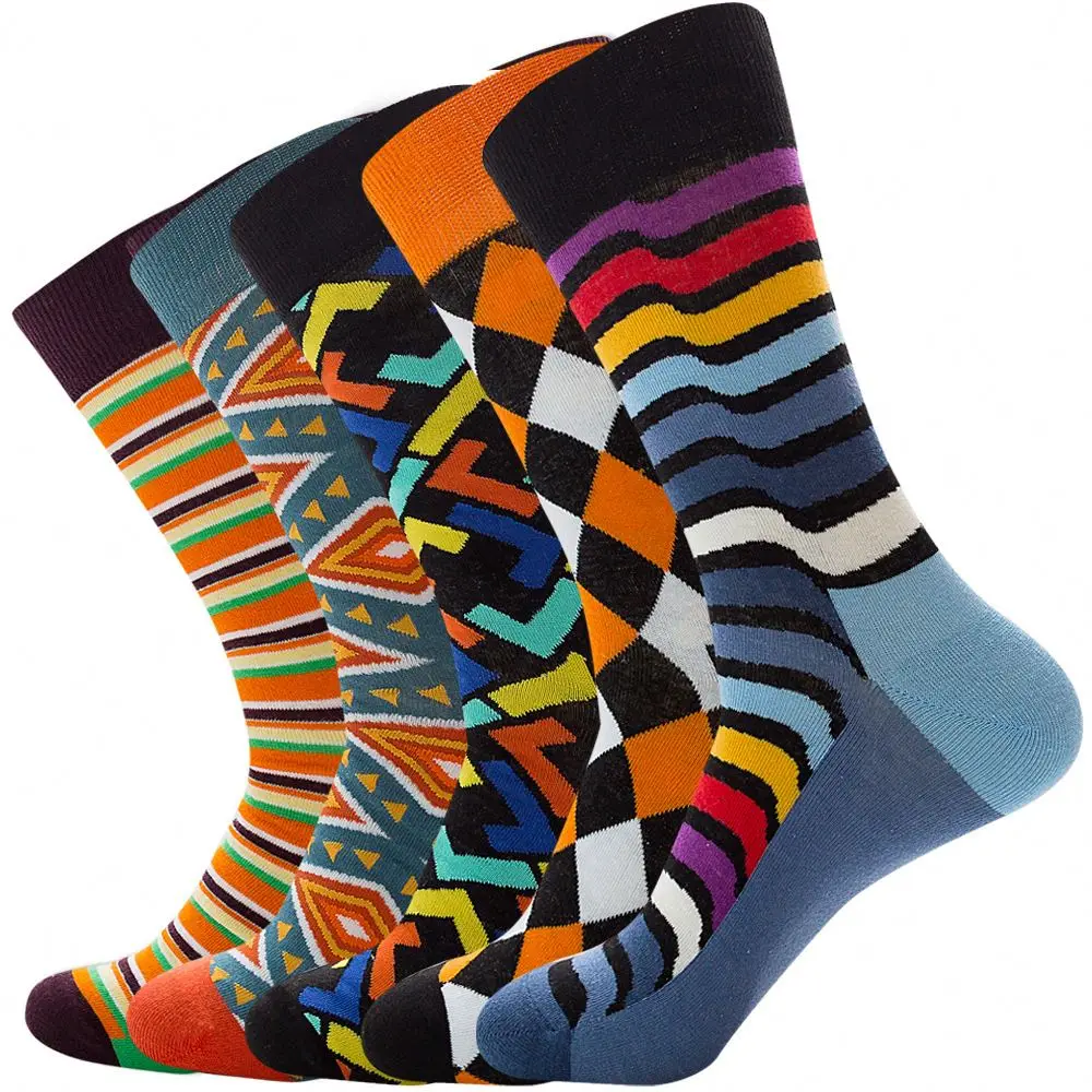5 colors combination colorful funny factory wholesale socks