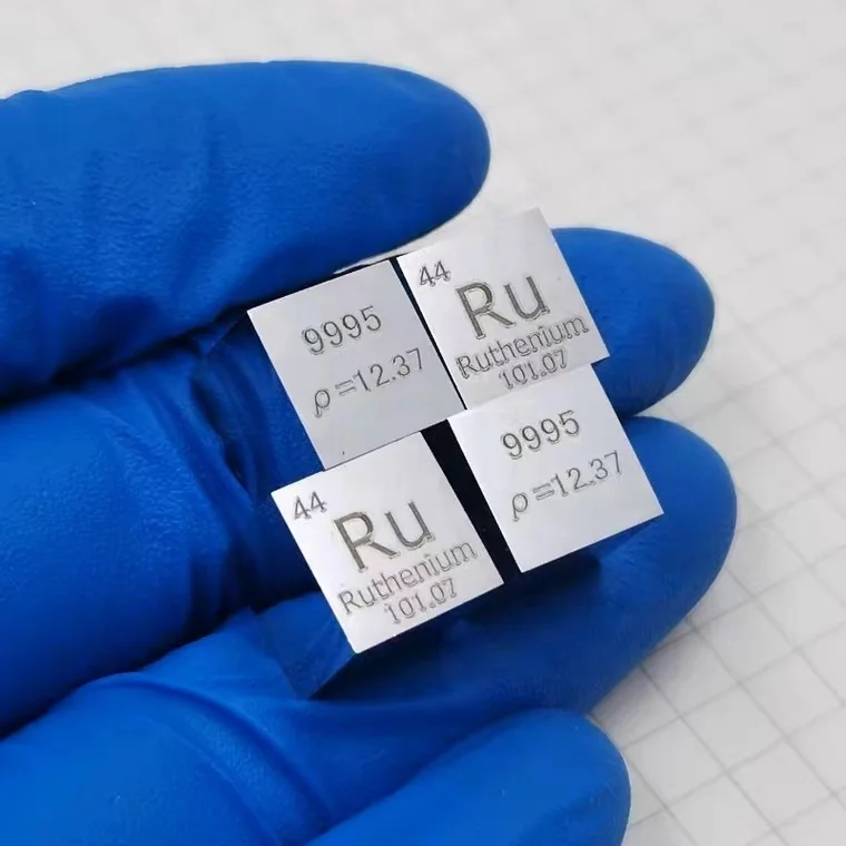 99.95% High Pure Ruthenium Pellets Ruthenium Metal Ruthenium Ingot