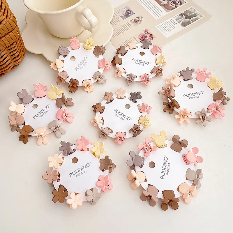 Korean Mini Cute Hair Claw Clips Princess Hair Clips Women Sweet Hair Accessories Cream Small Claw Clip for Children