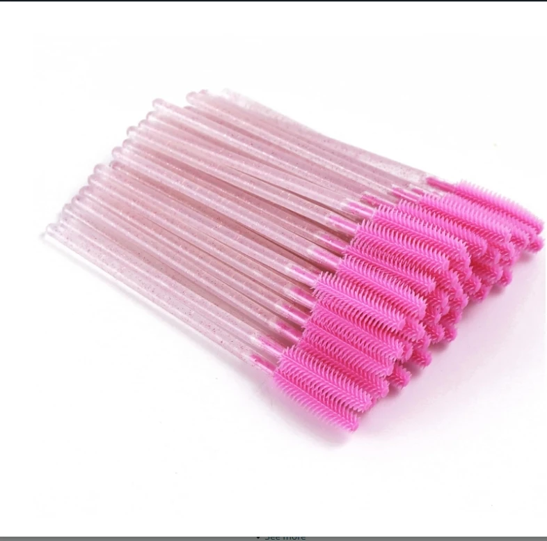 Factory Price Silicon Lash Spoolies Disposable Silicone Head Mascara Wands