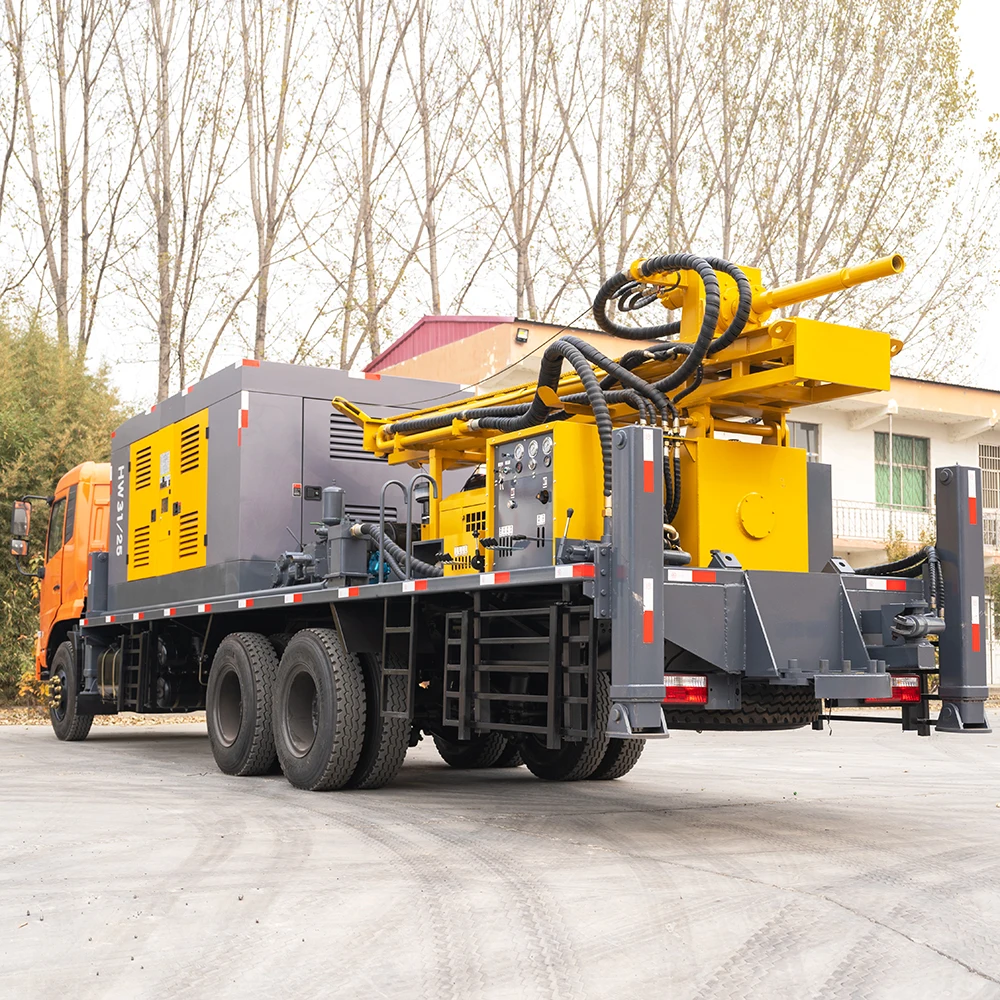 Hengwang 300M Borehole Drilling Machine Truck Mounted Water Well Rig