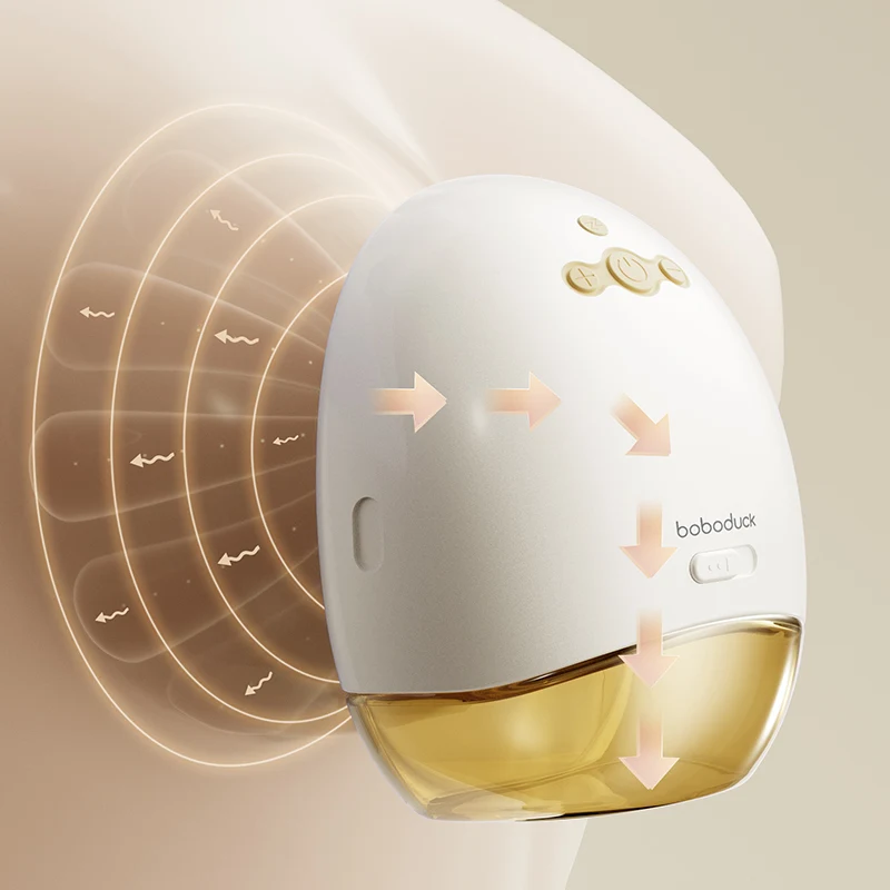 Boboduck 130ml bpa free wireless Handsfree Breast Pump Electric Quiet Hands Free Wearable Breast Feeding Pump