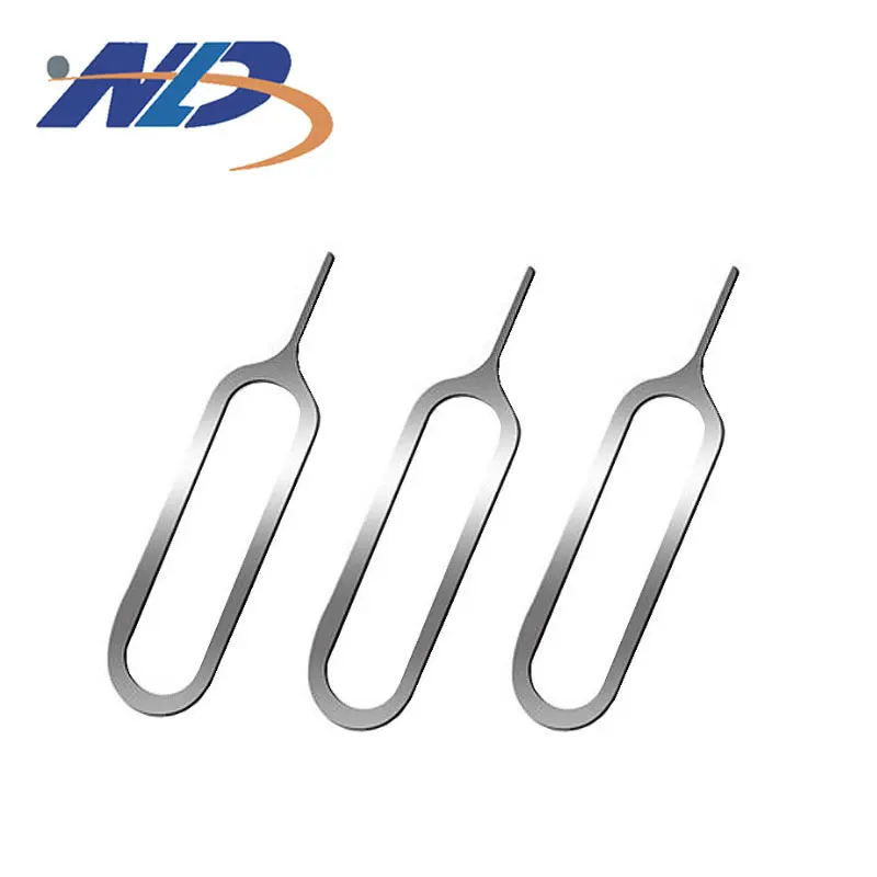 Custom key needle silver nickel plated Sim card ejector pin