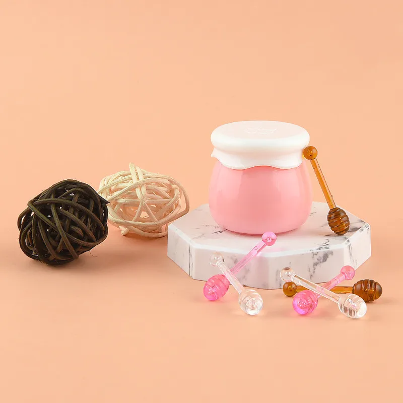 Custom 10ml/10g Honey Pot Lip Balm Gloss Scrub Tint Oil Containers Eco Friendly Eye Cream Jars Cosmetic Packaging with PP Lids