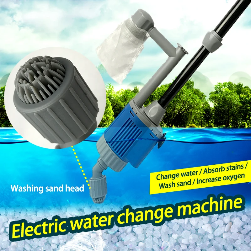  20W 28W автоматический аквариум для очистки воды насос аквариума гравий чище очищающее средство промывки песка фильтр сифон 110v