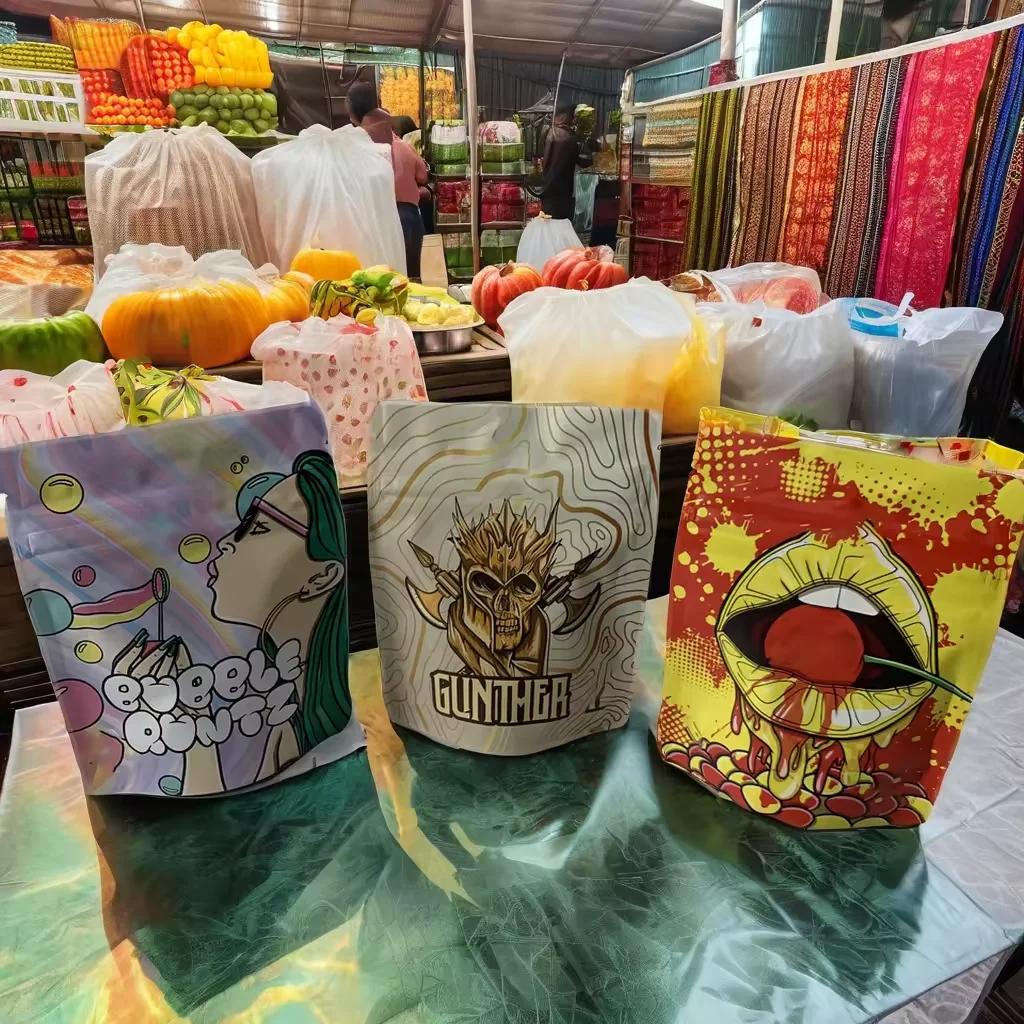 Factory Wholesale Customizable PE Ziplock Bags Flat Bottom Stand-Up Pouch with Zipper Top for Food Packaging for Liquids