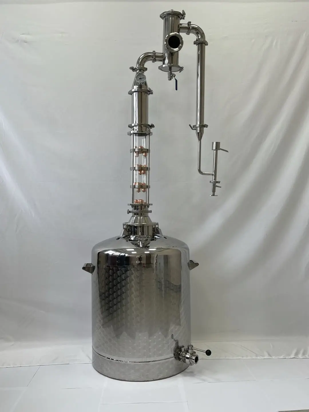 50L  whisky distiller gin distiller visible glass column with copper core  home distillation machine