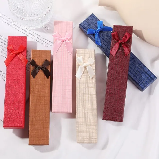 Factory stock low MOQ Cushion Filled Paper Jewelry Gift Boxes for Necklaces Bracelets Watches Pens Display Retail and Shipping