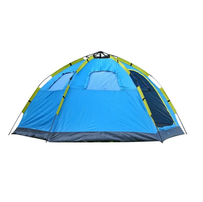 Automatic Multi Person Tent Outdoor 3-8 People Hexagonal Camping Tent Rainproof Windproof Speed Opening Luxury Tent