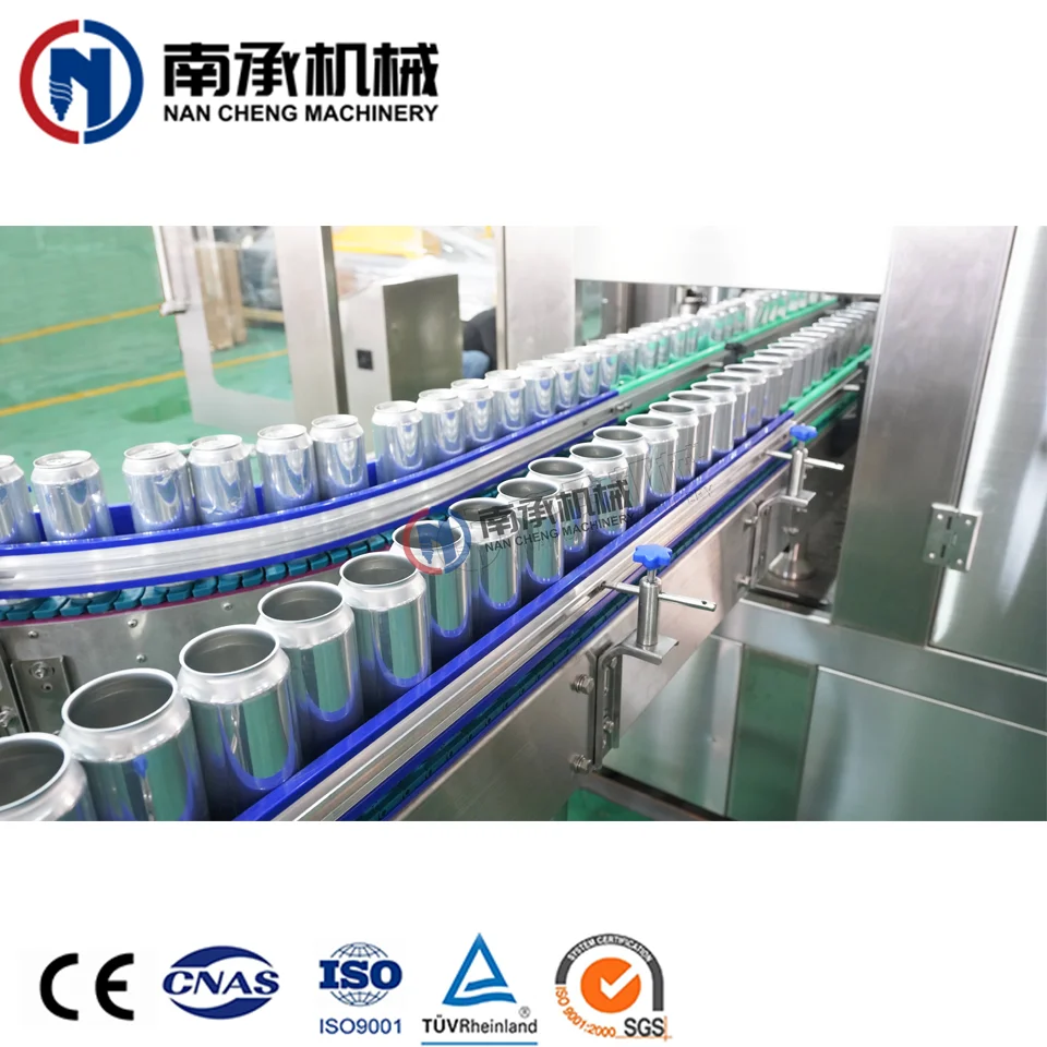 Carbonated fruit juice drinks tinplate can filling machine complete production line for sale