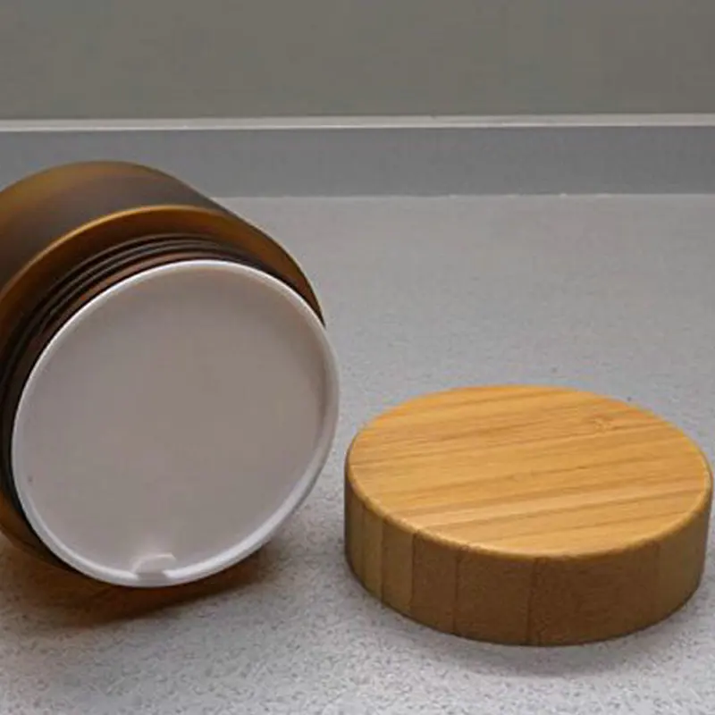 Avertan 30ml 100ml frosted white amber color cosmetic packing glass cream jar square for face cream