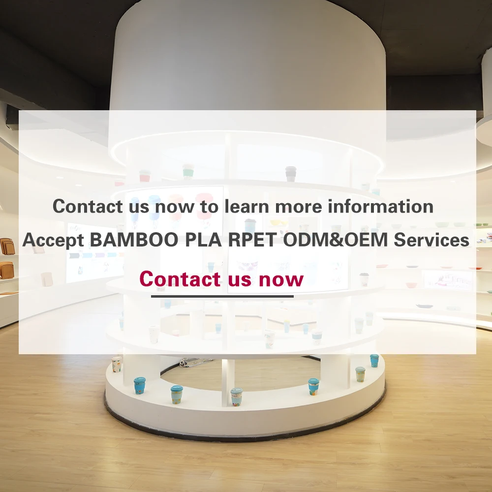 Recycled PET cup custom size coffee mug with straw